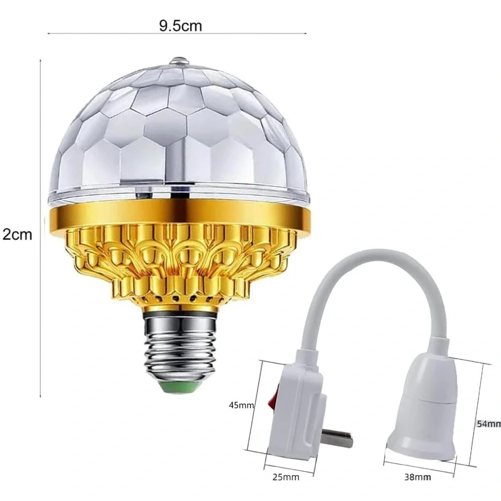 Colorful LED Disco Light Bulbs with Adapters